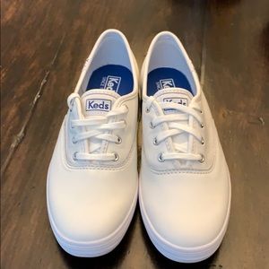 Keds champion white leather shoes